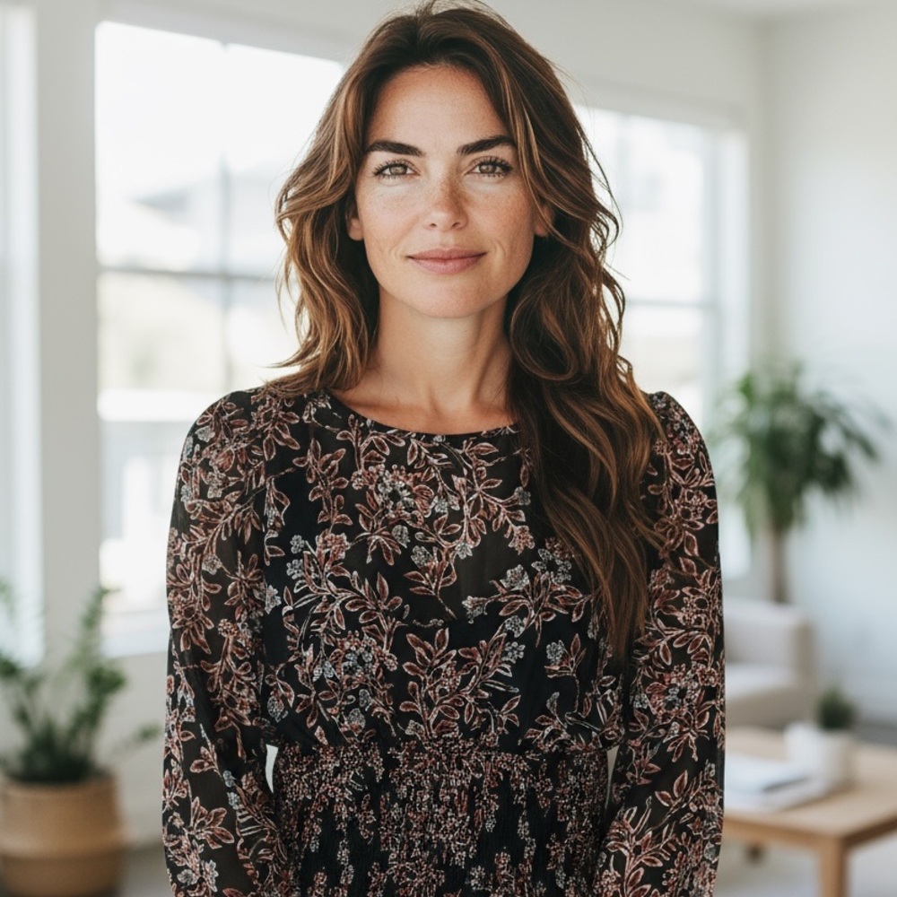 Free People Top NWT  Floral Combo  Print Long Sleeve 5 Button Cuff. - Picture 2 of 11